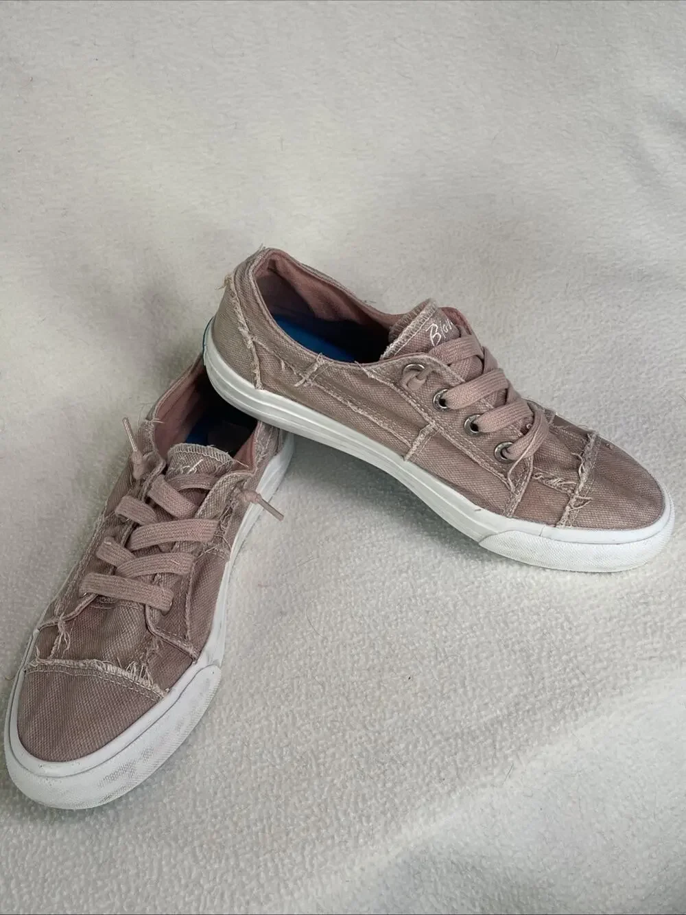 Blowfish Malibu Fixed-Lace Dusty Rose Canvas Sneakers (For Women) - Size 8 US